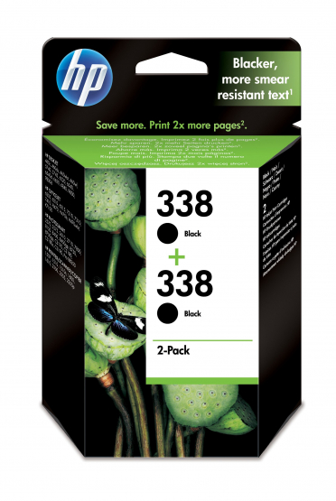 HP 338 Black Original Ink Cartridge (2 Pack) - High Capacity (CB331EE) 