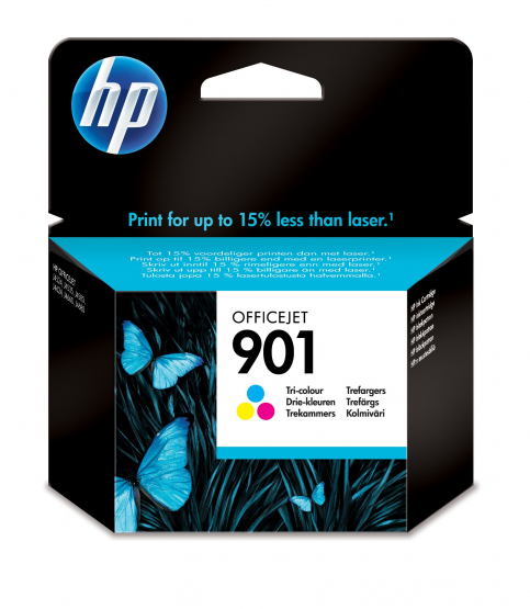 HP 901 Tri-Colour Original Ink Cartridge - Cyan, Magenta, Yellow (CC656AE) 