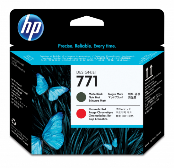 HP 771 Photo Black and Red Original DesignJet Printhead (CE017A) 