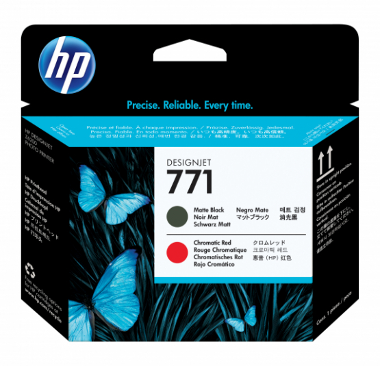 HP 771 Photo Black and Red Original DesignJet Printhead (CE017A) 