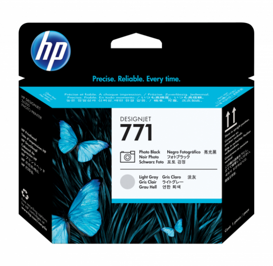 HP 771 Photo Black and Light GreyOriginal DesignJet Printhead (CE020A) 