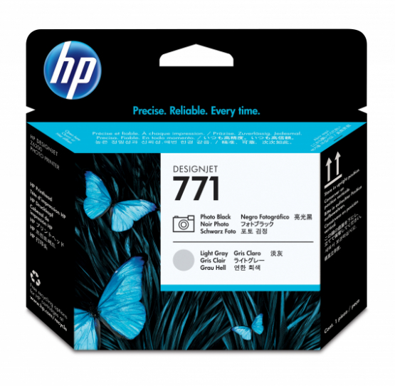 HP 771 Photo Black and Light GreyOriginal DesignJet Printhead (CE020A) 
