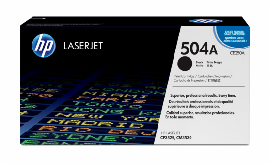 HP 504A Black Original Toner Cartridge (CE250A) 