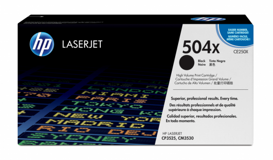 HP 504X Black Original Toner Cartridge - High Capacity (CE250X) 