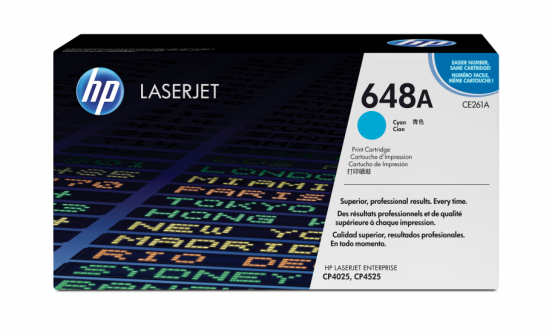 HP 648A Cyan Original Toner Cartridge (CE261A) 