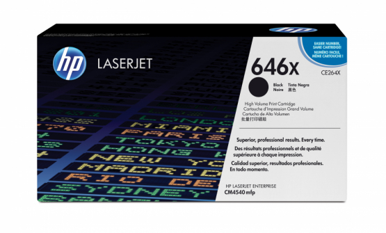HP 646X Black Original Toner Cartridge - High Capacity (CE264X) 