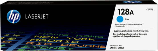 HP 128A Cyan Original Toner Cartridge (CE321A) 