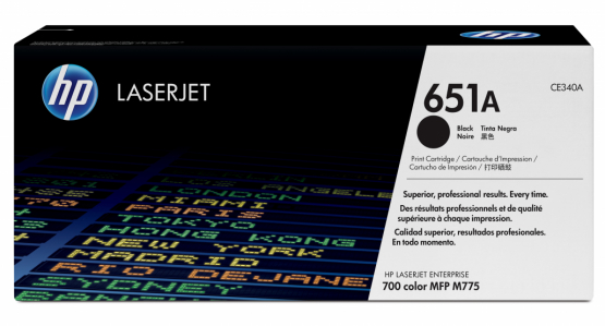 HP 651A Black Original Toner Cartridge (CE340A) 