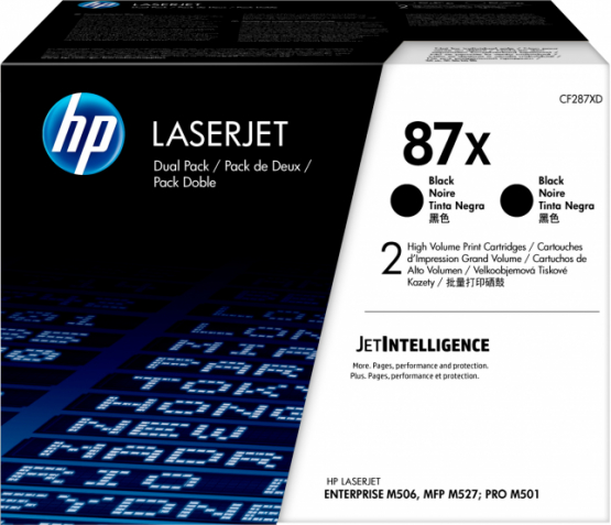 HP 87X Black Original Toner Cartridge (2 Pack) - High Capacity (CF287XD) 