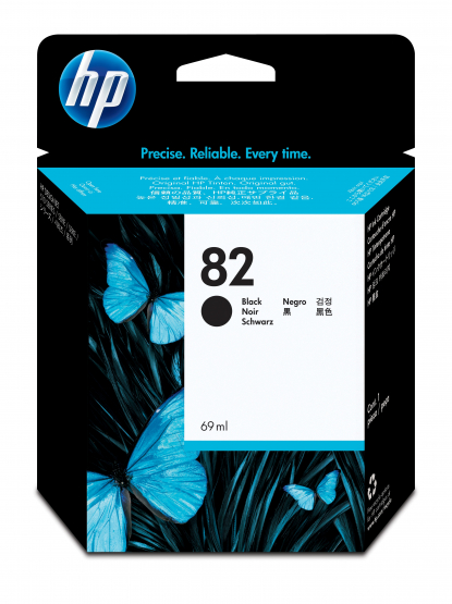 HP 82 Black DesignJet Ink Cartridge (CH565A) 