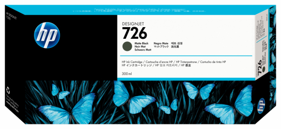 HP 726 Matte Black Original DesignJet Ink Cartridge (CH575A) 