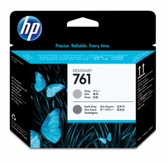 HP 761 Gray/Dark Gray Original DesignJet Printhead (CH647A) 
