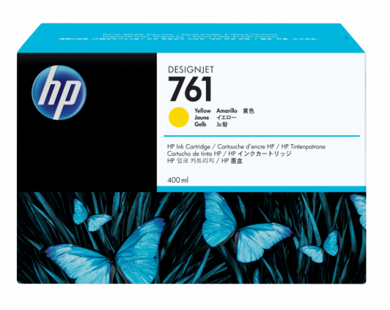 HP 761 Yellow Original DesignJet Ink Cartridge (CM992A) 