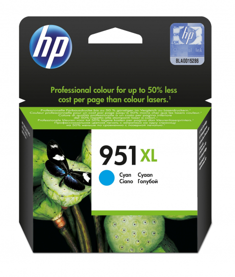 HP 951XL High Yield Cyan Ink Cartridge (CN046AE) 