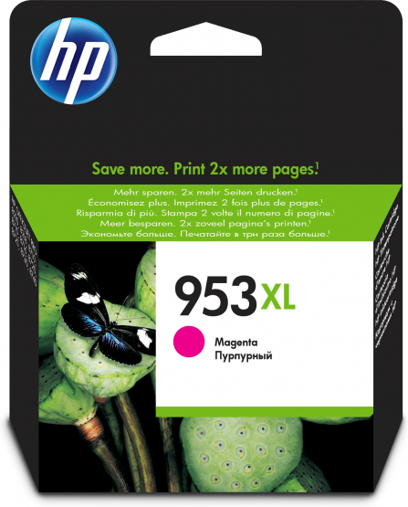 HP 953XL High Yield Magenta Ink Cartridge (F6U17AE) 