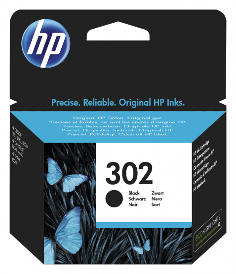 HP 302 Black Original Ink Cartridge (F6U66AE) 