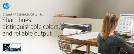 HP 728 Cyan Original DesignJet Ink Cartridge (F9J67A) 