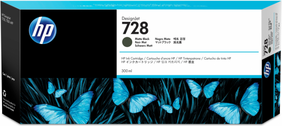 HP 728 Matte Black Original DesignJet Ink Cartridge - Extra High Capacity (F9J68A) 
