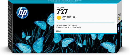 HP 727 Yellow Original DesignJet Ink Cartridge - Extra High Capacity (F9J78A) 