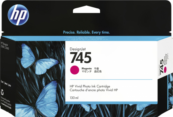 HP 745 Magenta Original DesignJet Ink Cartridge (F9J95A) 