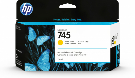 HP 745 Yellow Original DesignJetInk Cartridge (F9J96A) 