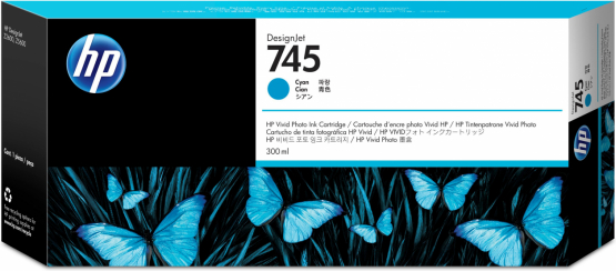 HP 745Cyan Original DesignJet Ink Cartridge - Extra High Capacity (F9K03A) 