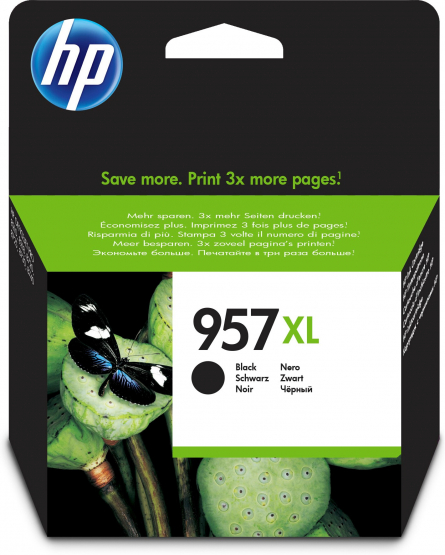 HP 957XL Black Ink Cartridge - High Capacity (L0R40AE) 