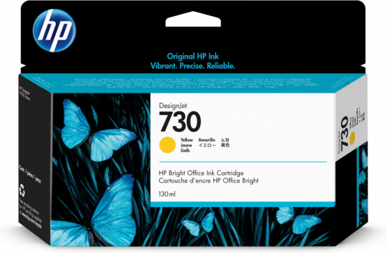 HP 730 Yellow Original DesignJet Ink Cartridge (P2V64A) 
