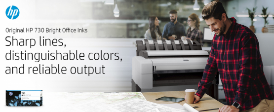 HP 730 Yellow Original DesignJet Ink Cartridge (P2V64A) 