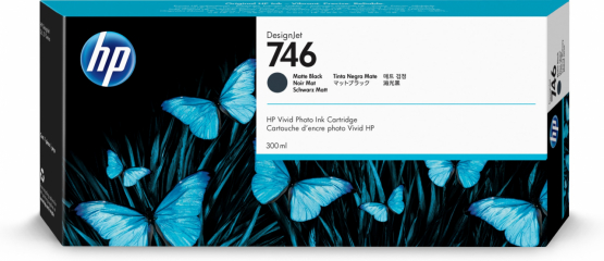 HP 746 Matte Black Original DesignJet Ink Cartridge (P2V83A) 
