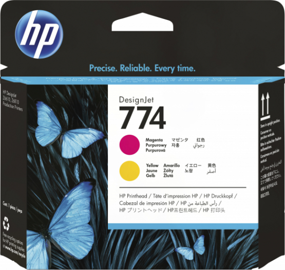 HP 774 Magenta/Yellow Original DesignJet Printhead (P2V99A) 
