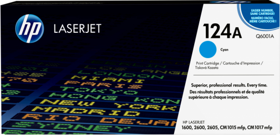 HP 124A Cyan Original Toner Cartridge (Q6001A) 