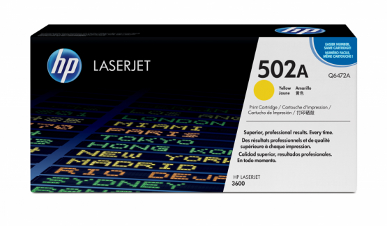 HP 502A Yellow Original Toner Cartridge (Q6472A) 