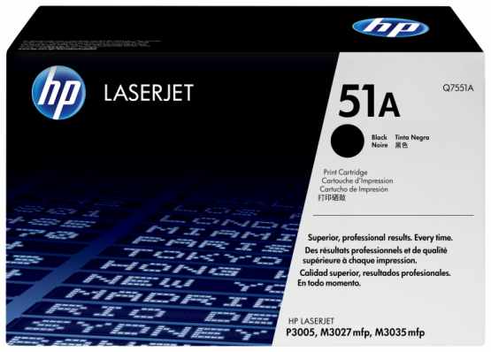 HP 51A Black Original Toner Cartridge (Q7551A) 