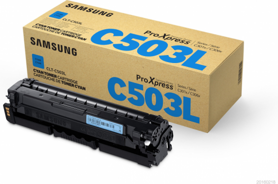 Samsung CLT-C503L Cyan Toner Cartridge - High Capacity (SU014A) 