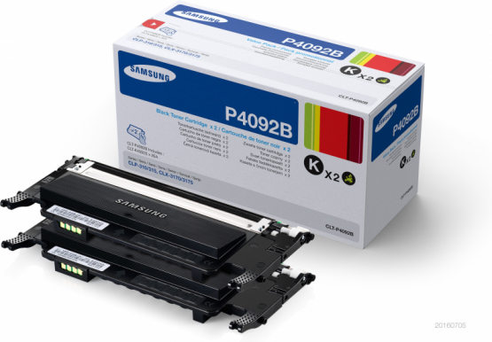 Samsung CLT-P4092B Black Toner Cartridge - 2 Pack(SU391A) 