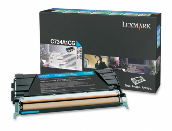 Lexmark C734A1CG Cyan Original Toner Cartridge (C734A1CG) 