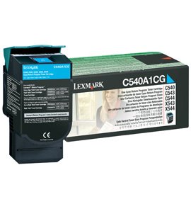 Lexmark C54x, X54x Original Cyan Return Programme Toner Cartridge (0C540A1CG) 