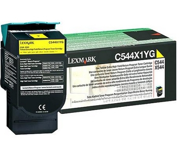 Lexmark C544, X544 Original Yellow Extra Return Programme Toner Cartridge - Extra High Capacity (C544X1YG) 