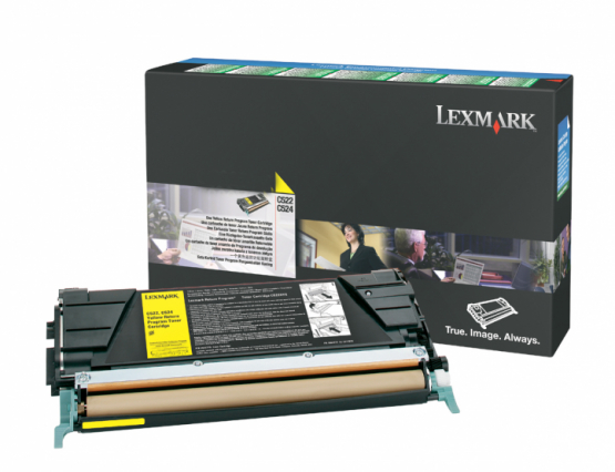 Lexmark C522A3YG Yellow Original Toner Cartridge (UKLS-C522A3YG) 