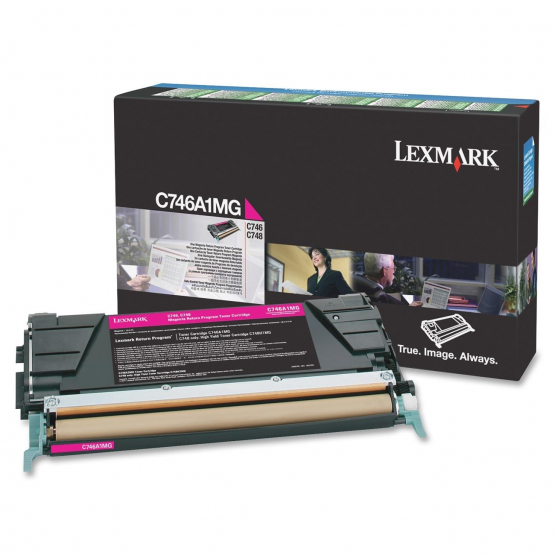 Lexmark C746A1MG Magenta Original Toner Cartridge (C746A1MG) 