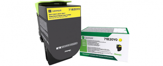 Lexmark 71B20Y0 Yellow Original Toner Cartridge (71B20Y0) 