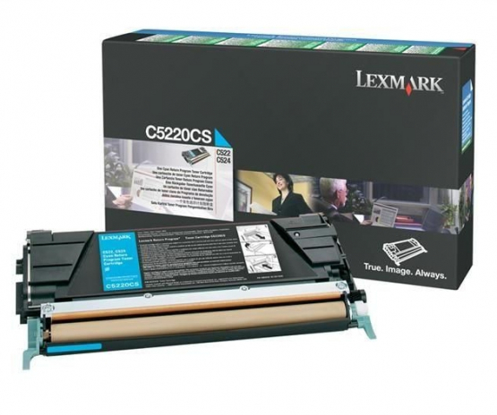 Lexmark C5220CS Cyan Original Toner Cartridge (C5220CS) 