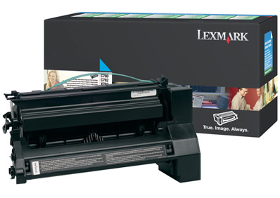 Lexmark C780, C782 Original Cyan Return Program Toner Cartridge - Extra High Capacity (C780H1CG) 