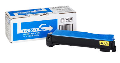 Kyocera TK-550C Cyan Original Toner Cartridge (1T02HMCEU0) 