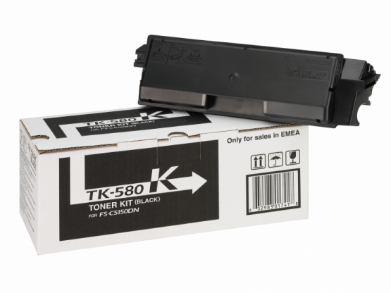 Kyocera TK-580K Black Original Toner Cartridge (1T02KT0NL0) 
