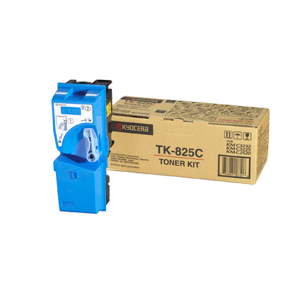 Kyocera TK-825C Cyan Original Toner Cartridge (TK-825C) 