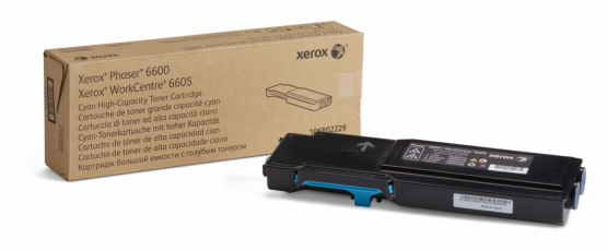 Xerox Phaser 6600 / WorkCentre 6605 Cyan Toner Cartridge - High Capacity (106R02229) 