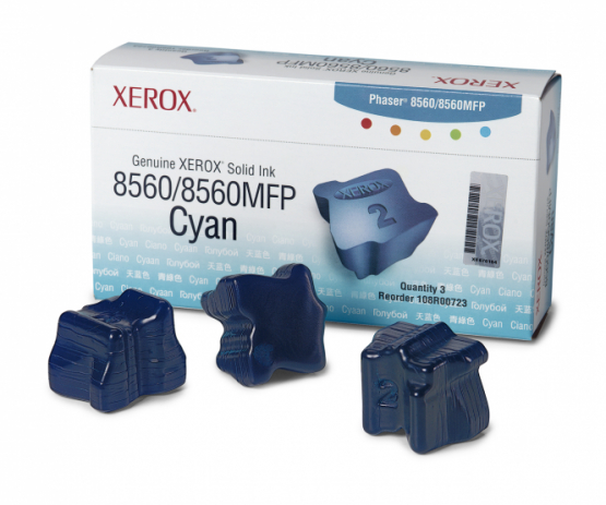 Xerox Phaser 8560 / 8560MFP Cyan Ink Cartridge (3 Pack) (108R00723) 