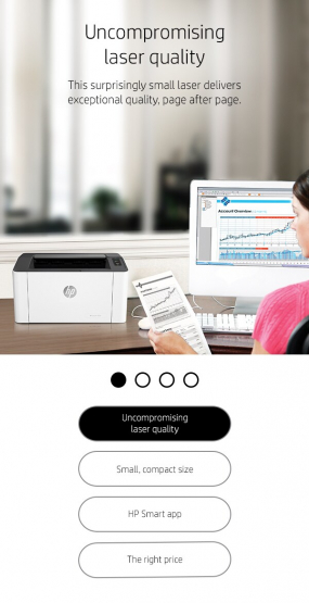 HP 107w Laser Printer (4ZB78A#B19) 